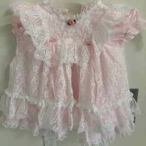 Pink lace spring dress